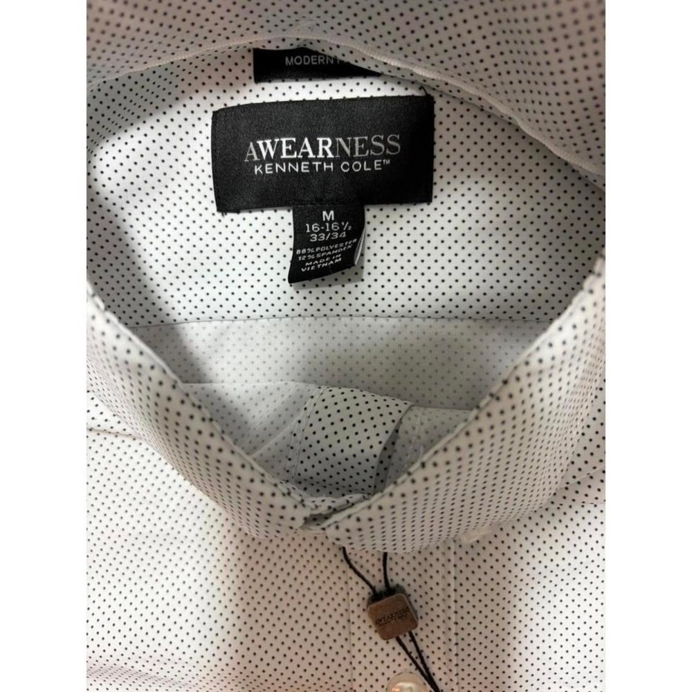 WEARNESS Kenneth Cole Dress Shirt – Men's Medium (16–16½, 32/33) – NWT White - Picture 2 of 5